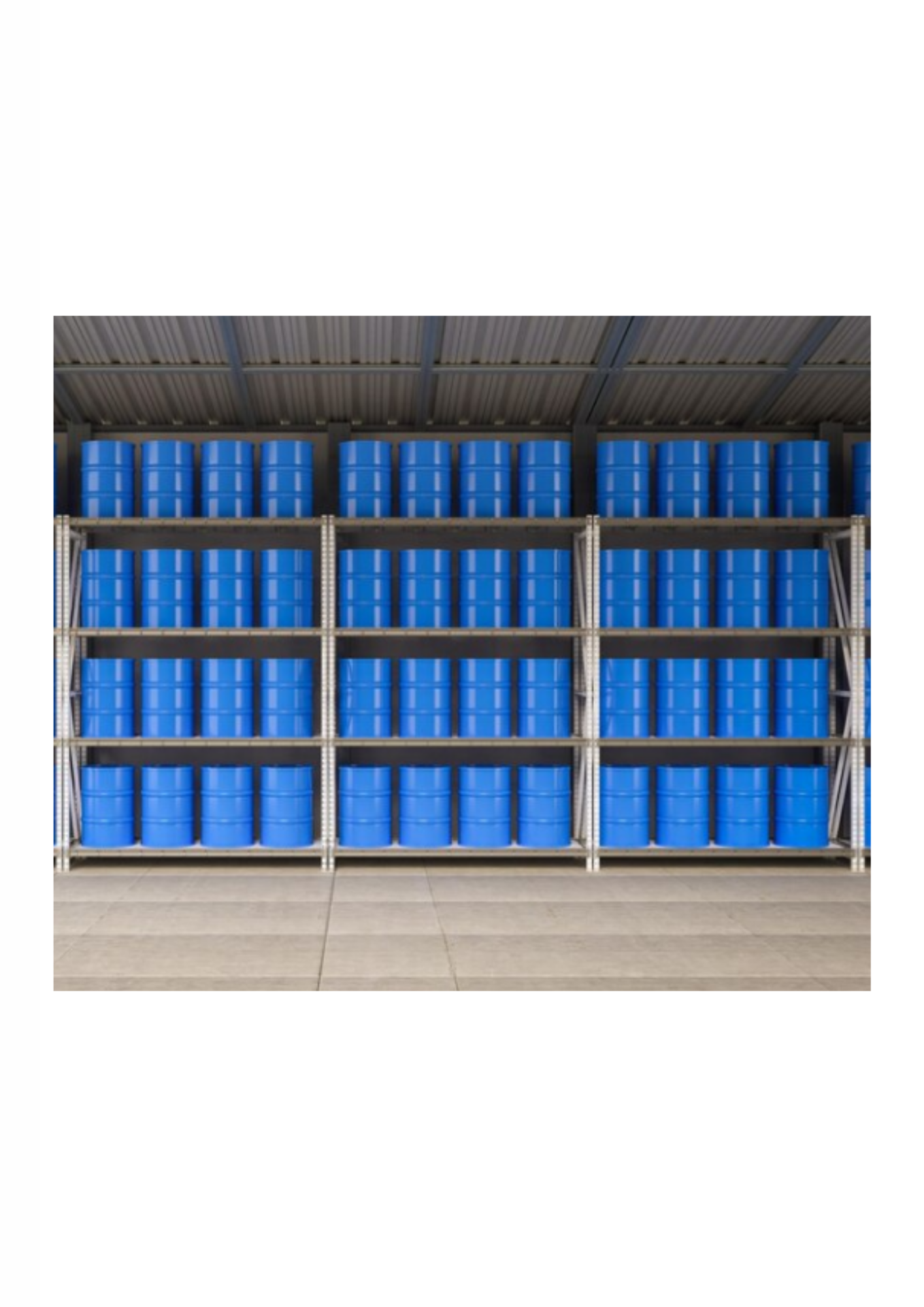 CHEMICAL/OIL DRUM WAREHOUSE RACK
